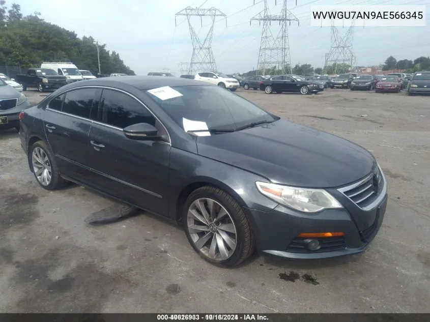 2010 Volkswagen Cc Vr6 VIN: WVWGU7AN9AE566345 Lot: 40626933