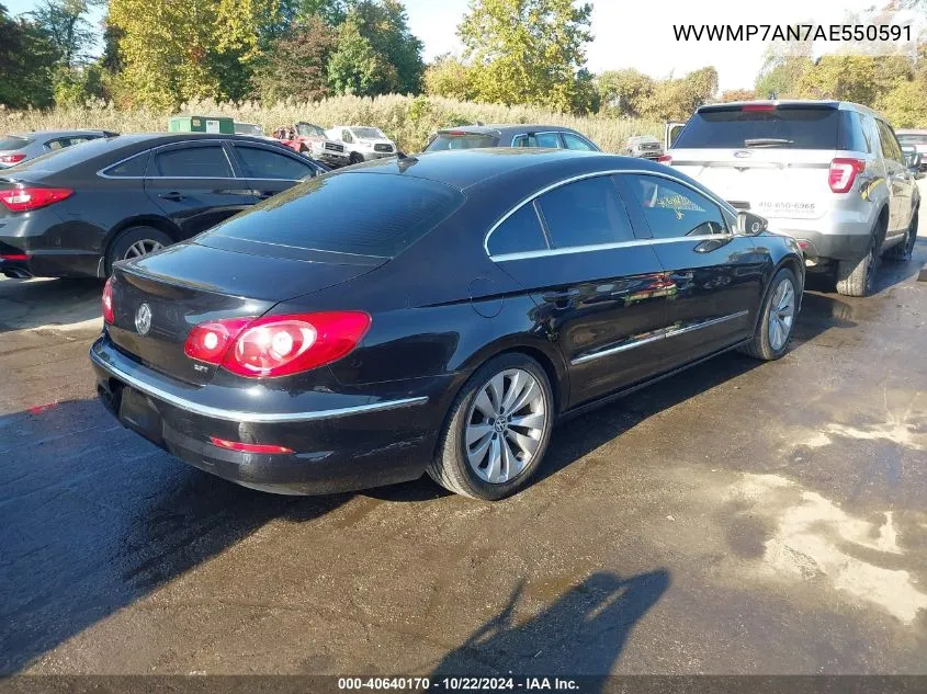 2010 Volkswagen Cc Sport VIN: WVWMP7AN7AE550591 Lot: 40640170