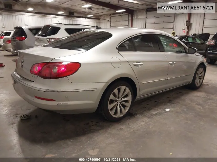 WVWML9AN1AE516721 2010 Volkswagen Cc Sport