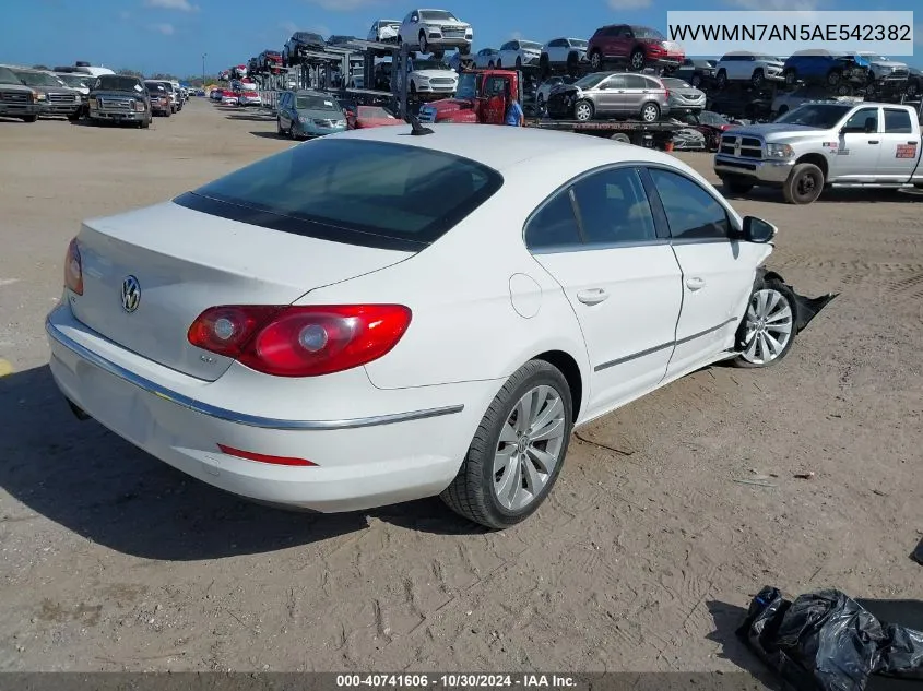 2010 Volkswagen Cc Sport VIN: WVWMN7AN5AE542382 Lot: 40741606