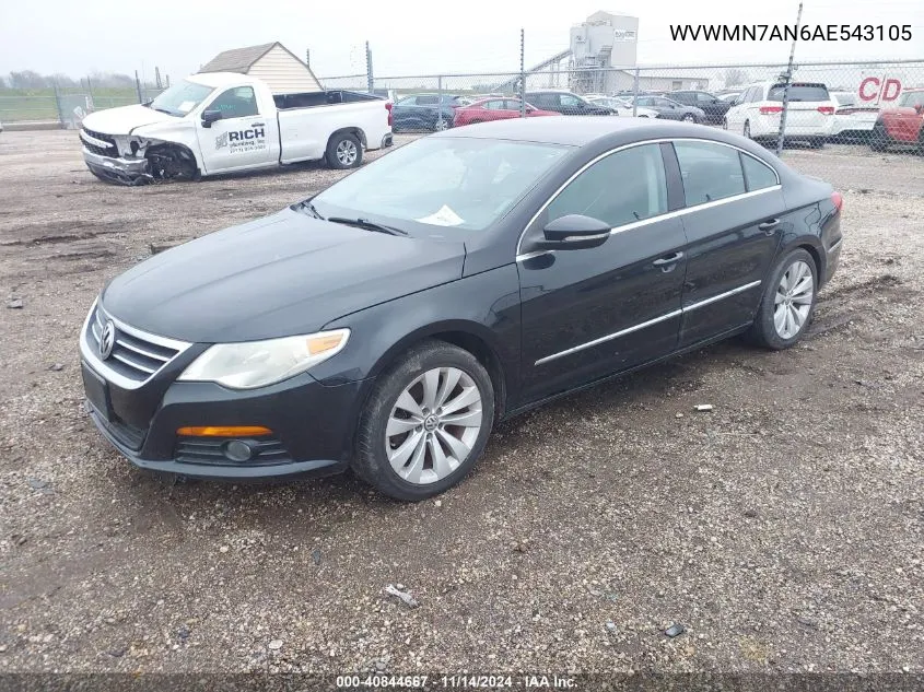 WVWMN7AN6AE543105 2010 Volkswagen Cc Sport