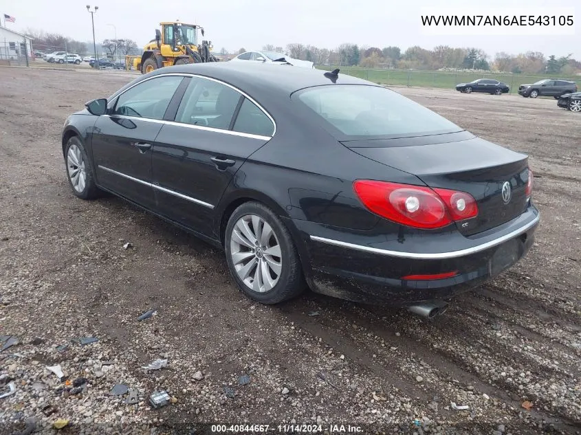 WVWMN7AN6AE543105 2010 Volkswagen Cc Sport