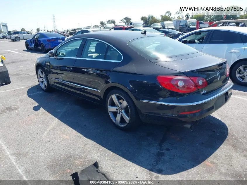 2011 Volkswagen Cc Lux VIN: WVWHP7AN8BE707595 Lot: 40304109