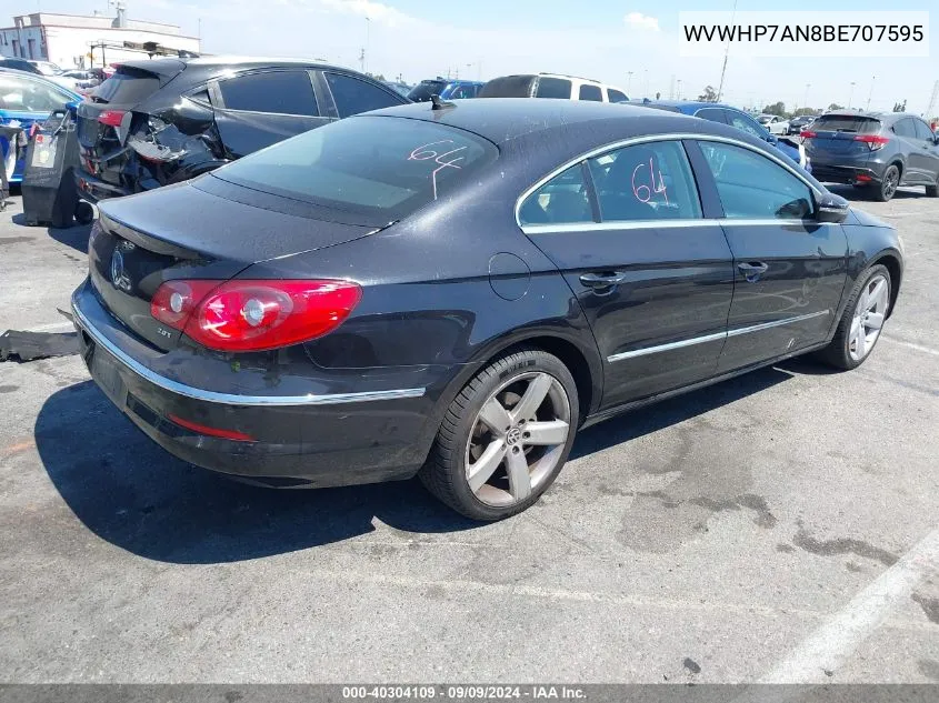 2011 Volkswagen Cc Lux VIN: WVWHP7AN8BE707595 Lot: 40304109