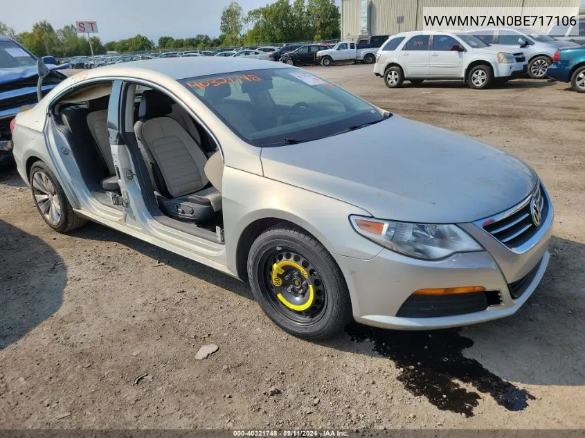 WVWMN7AN0BE717106 2011 Volkswagen Cc Sport