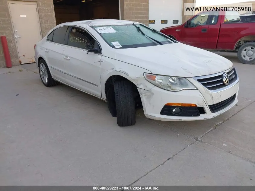 2011 Volkswagen Cc Lux VIN: WVWHN7AN9BE705988 Lot: 40529223