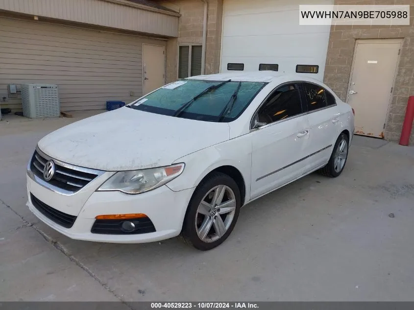 2011 Volkswagen Cc Lux VIN: WVWHN7AN9BE705988 Lot: 40529223