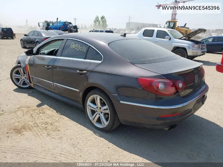 2012 Volkswagen Passat Cc VIN: WVWHN9AN9CE545396 Lot: 12053031