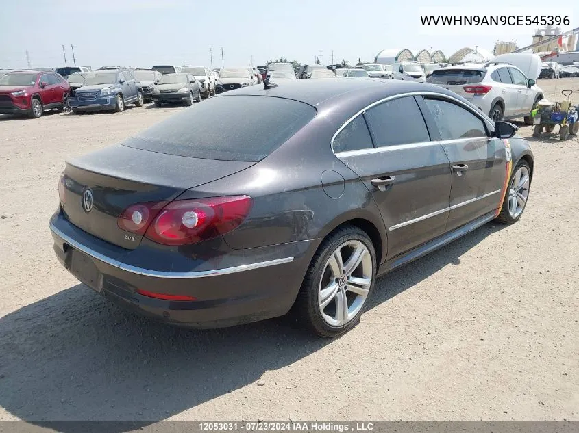 2012 Volkswagen Passat Cc VIN: WVWHN9AN9CE545396 Lot: 12053031