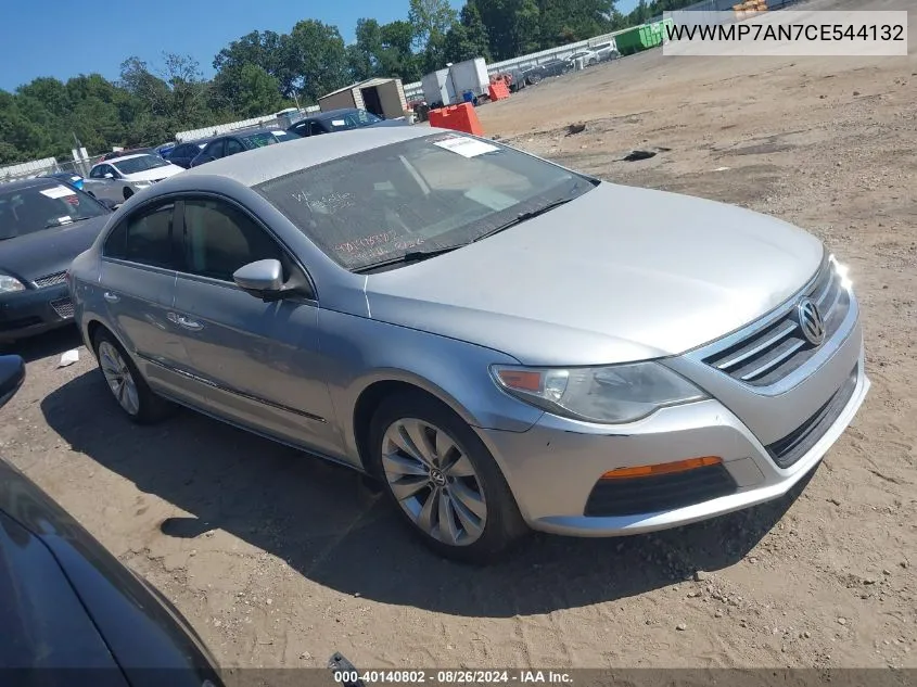 2012 Volkswagen Cc Sport VIN: WVWMP7AN7CE544132 Lot: 40140802