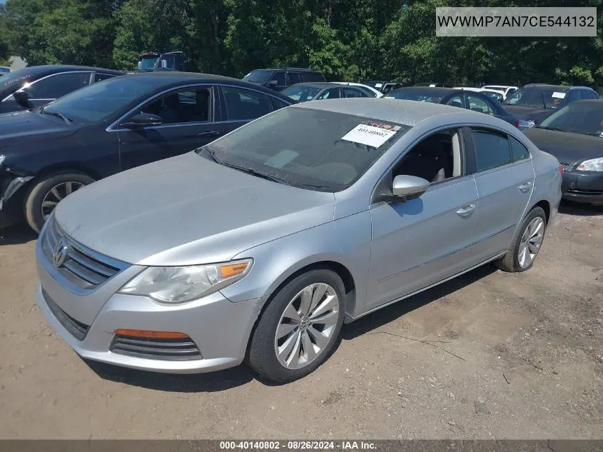 2012 Volkswagen Cc Sport VIN: WVWMP7AN7CE544132 Lot: 40140802