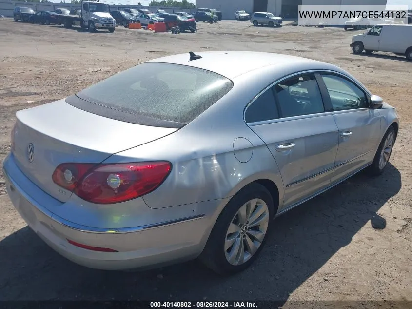 2012 Volkswagen Cc Sport VIN: WVWMP7AN7CE544132 Lot: 40140802