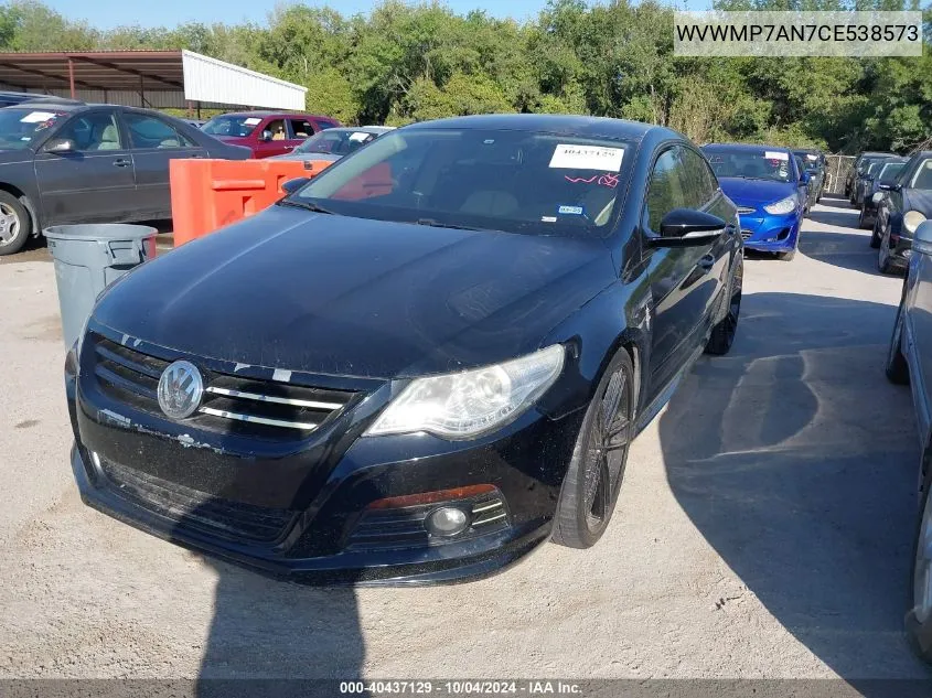 2012 Volkswagen Cc R-Line VIN: WVWMP7AN7CE538573 Lot: 40437129