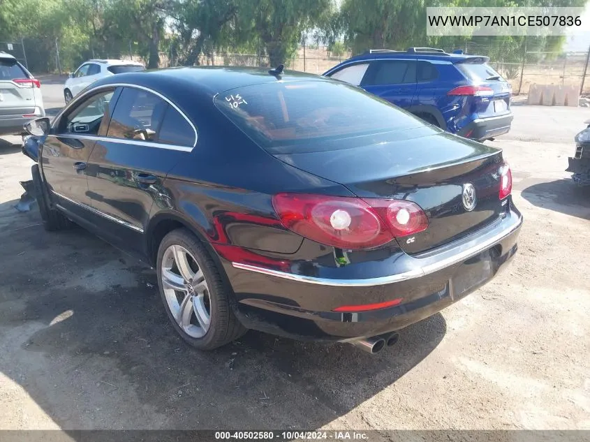 WVWMP7AN1CE507836 2012 Volkswagen Cc R-Line