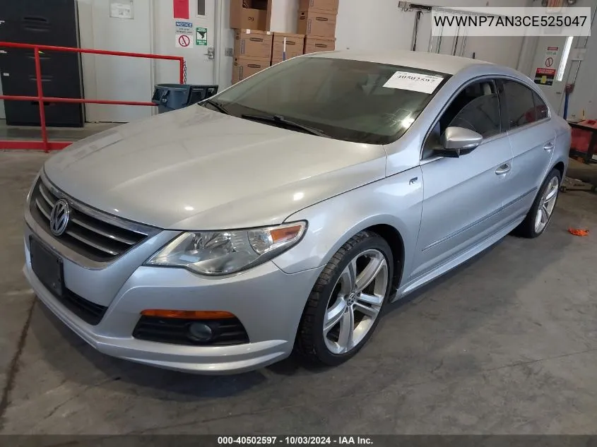 2012 Volkswagen Cc R-Line VIN: WVWNP7AN3CE525047 Lot: 40502597