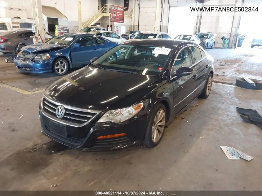 2012 Volkswagen Cc Sport/R-Line VIN: WVWMP7AN8CE502844 Lot: 40521114