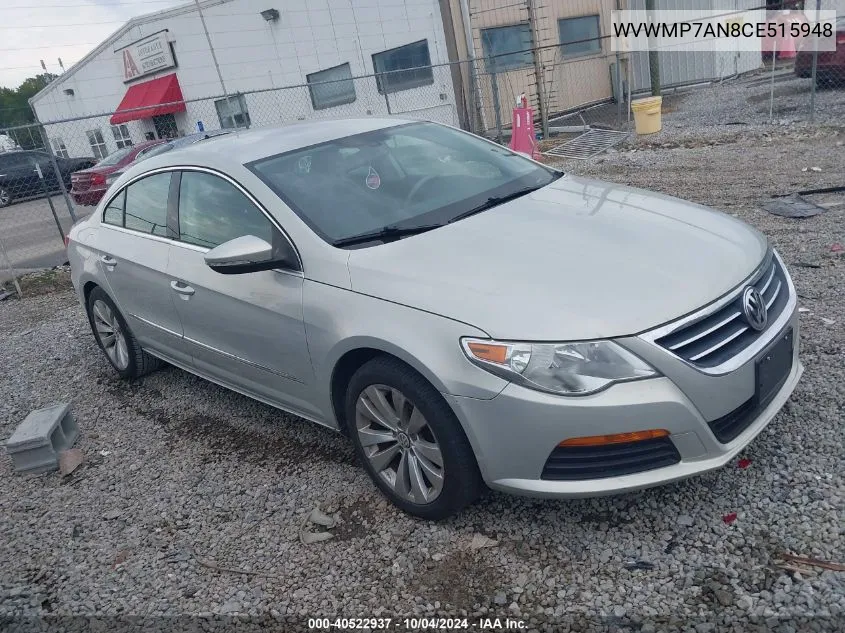 2012 Volkswagen Cc R-Line/Sport VIN: WVWMP7AN8CE515948 Lot: 40522937