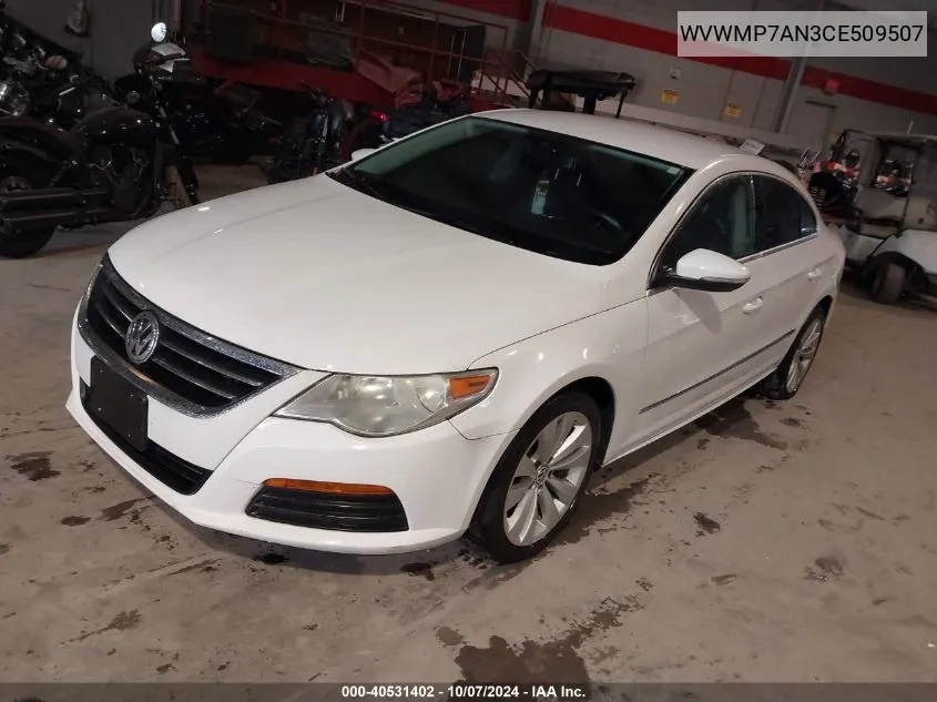 2012 Volkswagen Cc Sport VIN: WVWMP7AN3CE509507 Lot: 40531402