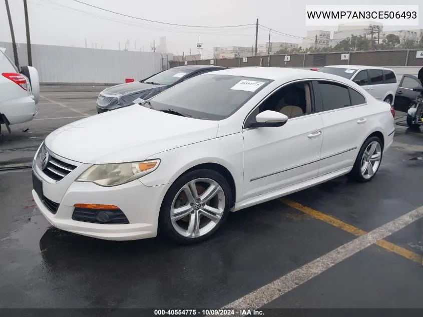 2012 Volkswagen Cc R-Line VIN: WVWMP7AN3CE506493 Lot: 40554775