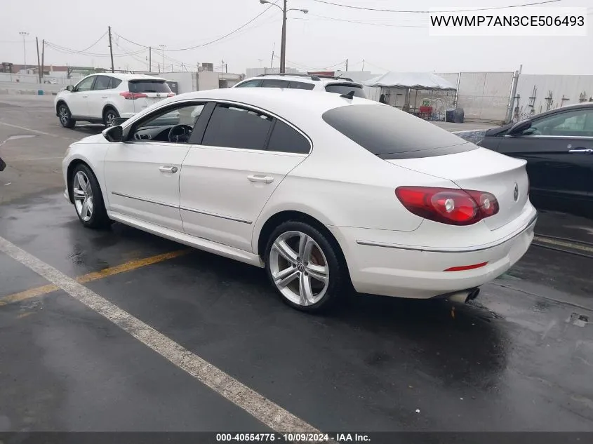 2012 Volkswagen Cc R-Line VIN: WVWMP7AN3CE506493 Lot: 40554775