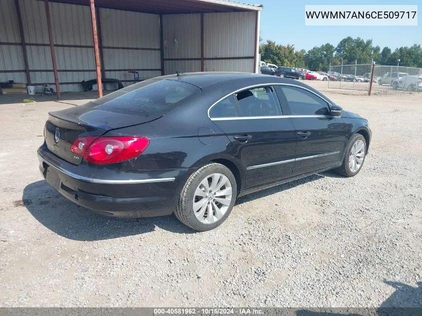 2012 Volkswagen Cc Sport VIN: WVWMN7AN6CE509717 Lot: 40581962