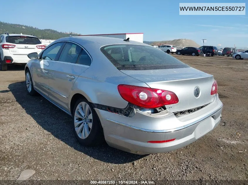 WVWMN7AN5CE550727 2012 Volkswagen Cc Sport