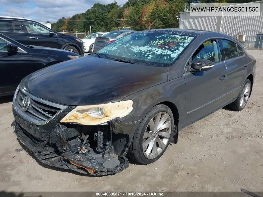 WVWHP7AN6CE501550 2012 Volkswagen Cc Lux Limited