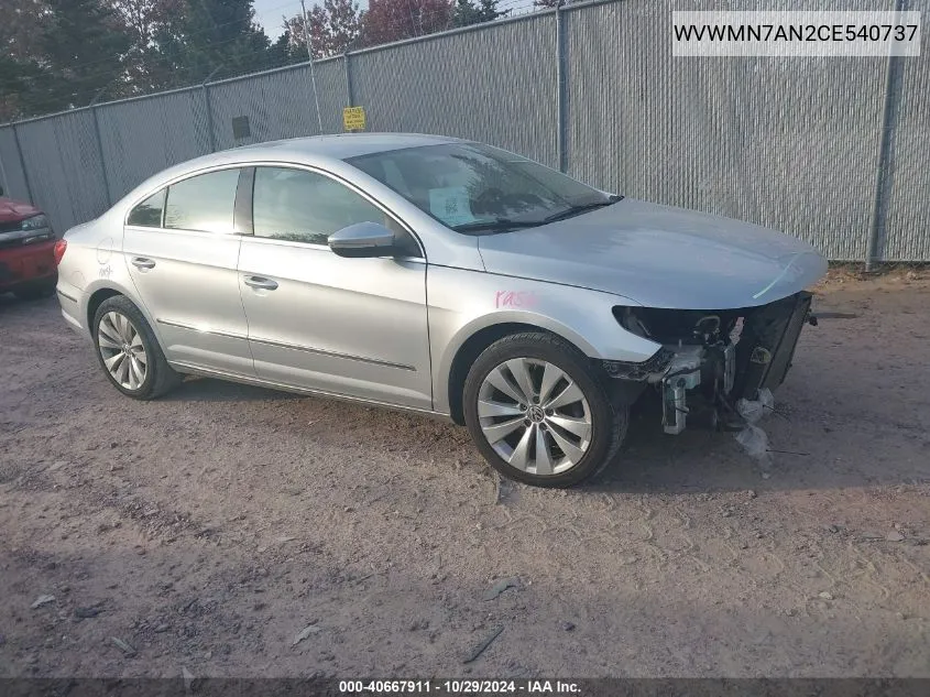 WVWMN7AN2CE540737 2012 Volkswagen Cc Sport