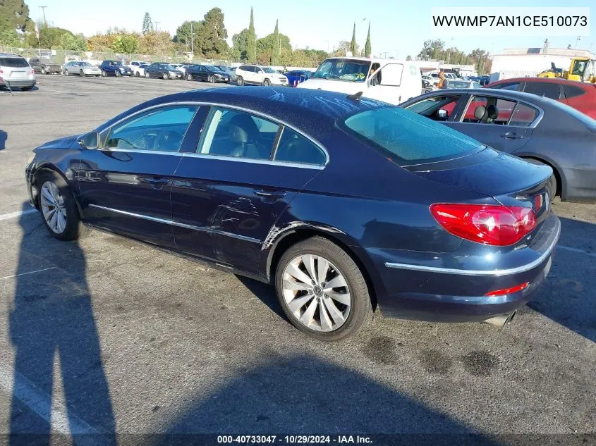 WVWMP7AN1CE510073 2012 Volkswagen Cc Sport