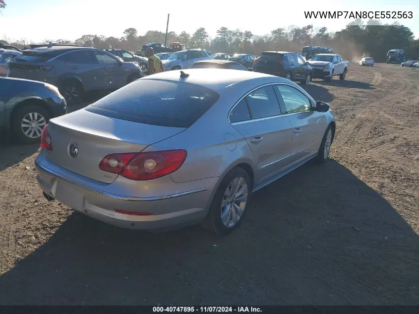 2012 Volkswagen Cc Sport VIN: WVWMP7AN8CE552563 Lot: 40747895