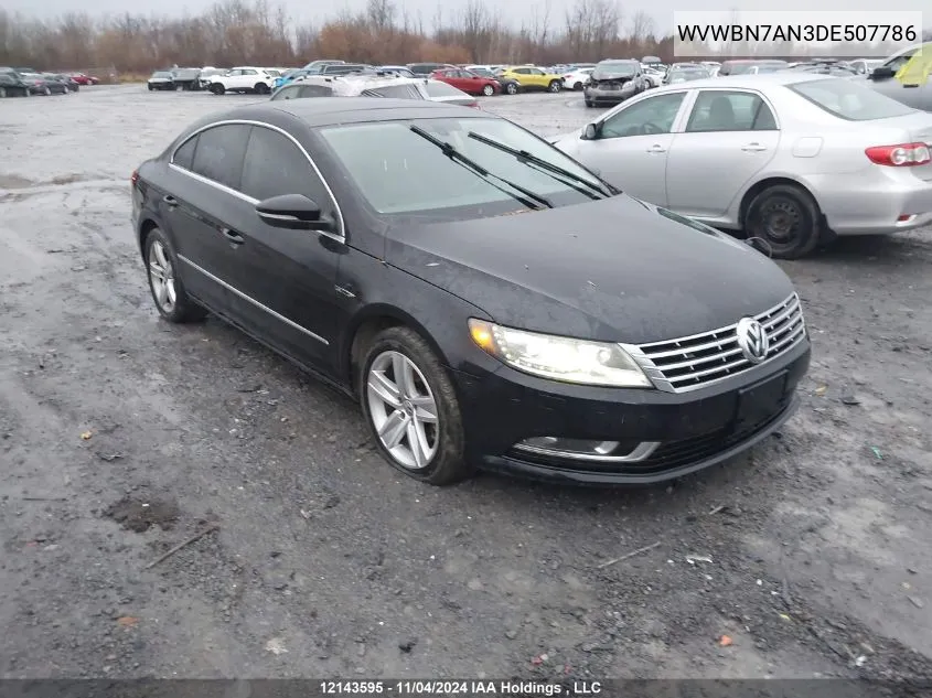 2013 Volkswagen Cc VIN: WVWBN7AN3DE507786 Lot: 12143595