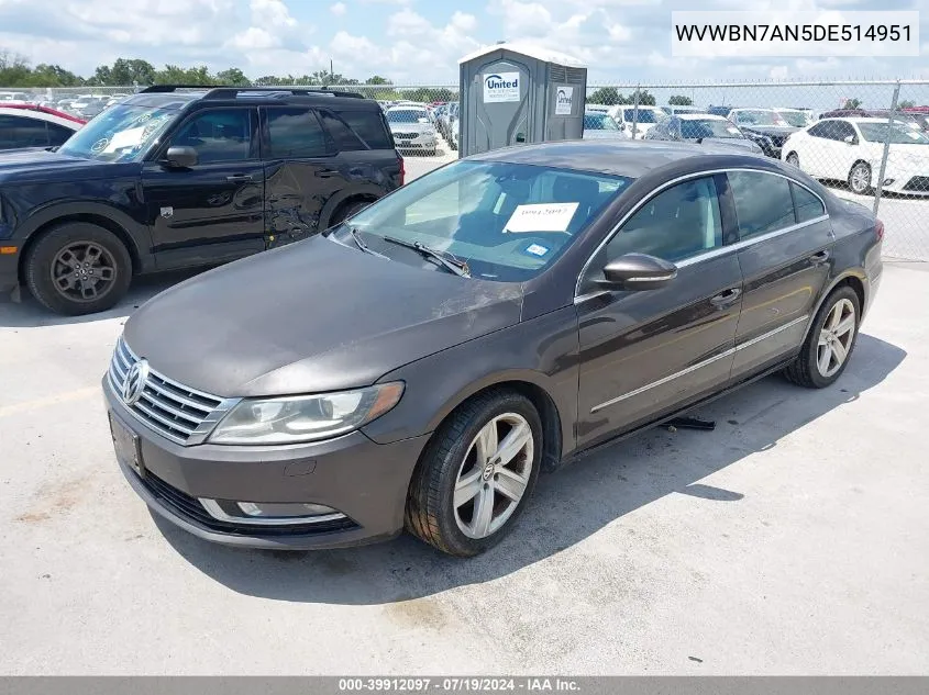 WVWBN7AN5DE514951 2013 Volkswagen Cc 2.0T Sport