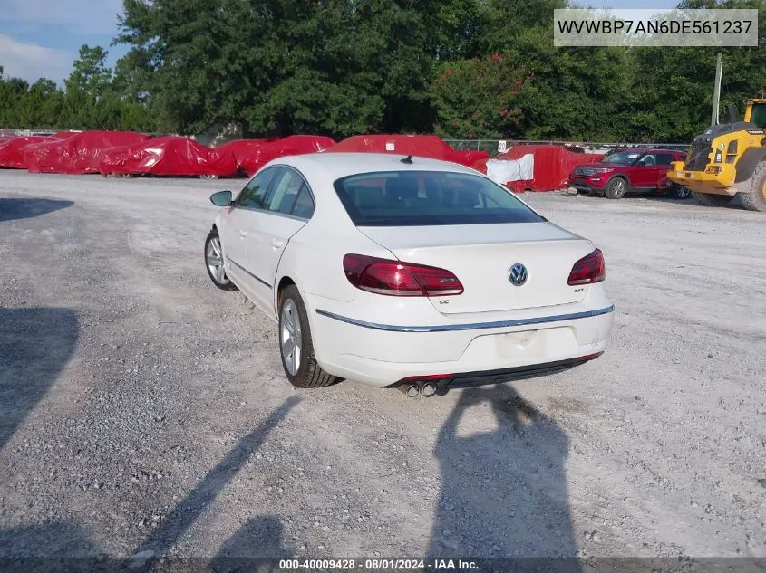 2013 Volkswagen Cc 2.0T Sport VIN: WVWBP7AN6DE561237 Lot: 40009428