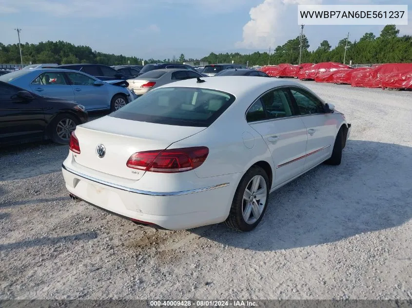 2013 Volkswagen Cc 2.0T Sport VIN: WVWBP7AN6DE561237 Lot: 40009428