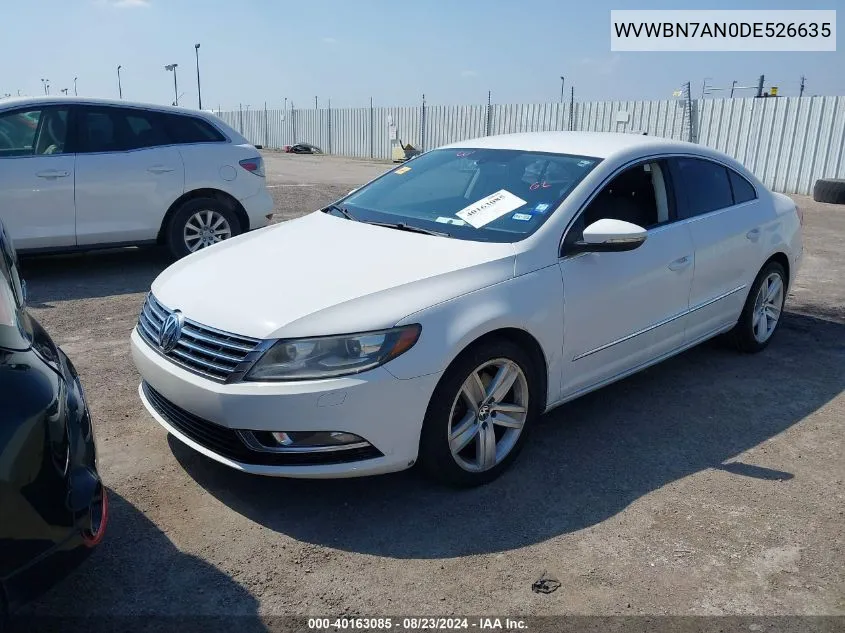 2013 Volkswagen Cc 2.0T Sport VIN: WVWBN7AN0DE526635 Lot: 40163085