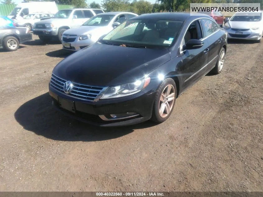 2013 Volkswagen Cc 2.0T Sport VIN: WVWBP7AN8DE558064 Lot: 40322560