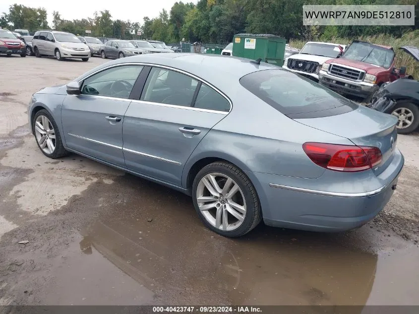 2013 Volkswagen Cc 2.0T Lux VIN: WVWRP7AN9DE512810 Lot: 40423747