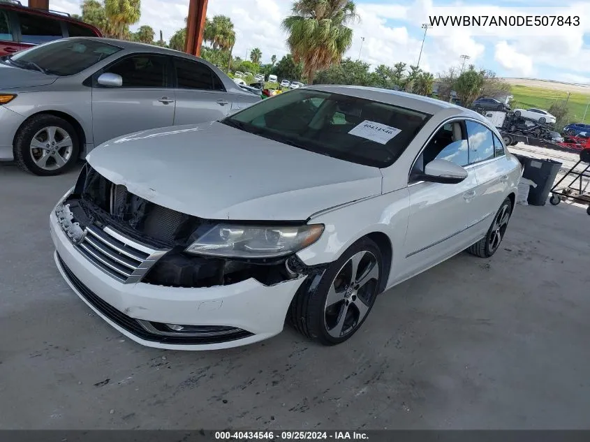 2013 Volkswagen Cc 2.0T Sport VIN: WVWBN7AN0DE507843 Lot: 40434546