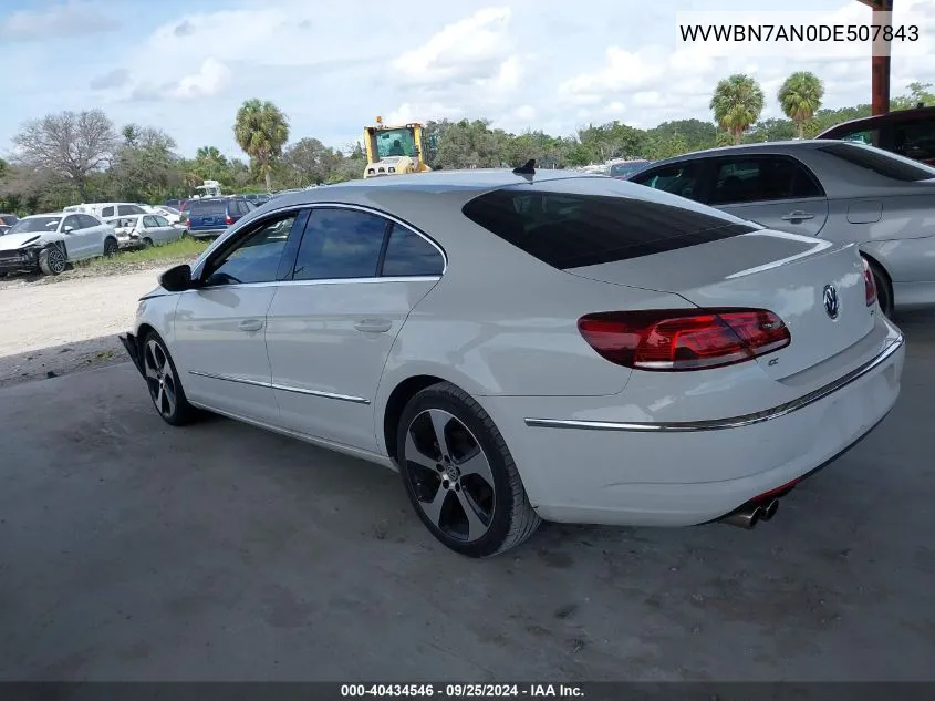 2013 Volkswagen Cc 2.0T Sport VIN: WVWBN7AN0DE507843 Lot: 40434546