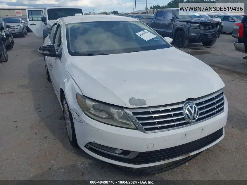 WVWBN7AN3DE519436 2013 Volkswagen Cc 2.0T Sport