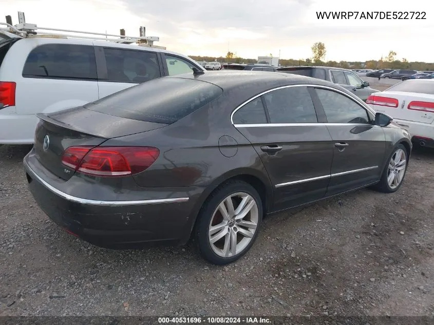 2013 Volkswagen Cc Lux VIN: WVWRP7AN7DE522722 Lot: 40531696