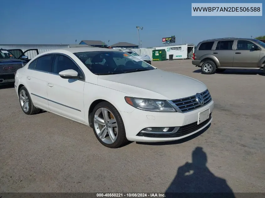 2013 Volkswagen Cc 2.0T Sport Plus VIN: WVWBP7AN2DE506588 Lot: 40550221