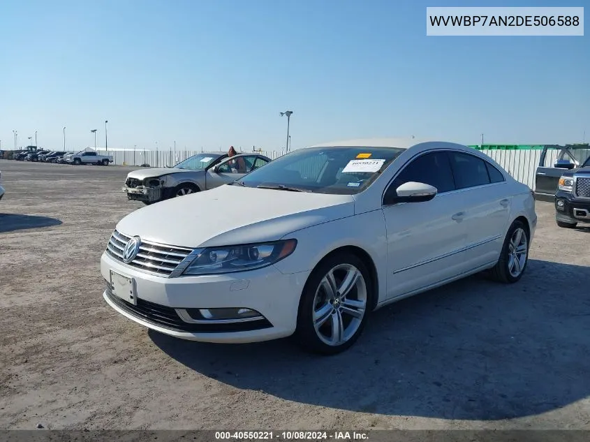 2013 Volkswagen Cc 2.0T Sport Plus VIN: WVWBP7AN2DE506588 Lot: 40550221