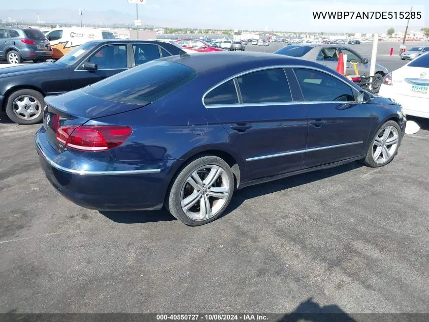 2013 Volkswagen Cc 2.0T Sport Plus VIN: WVWBP7AN7DE515285 Lot: 40550727