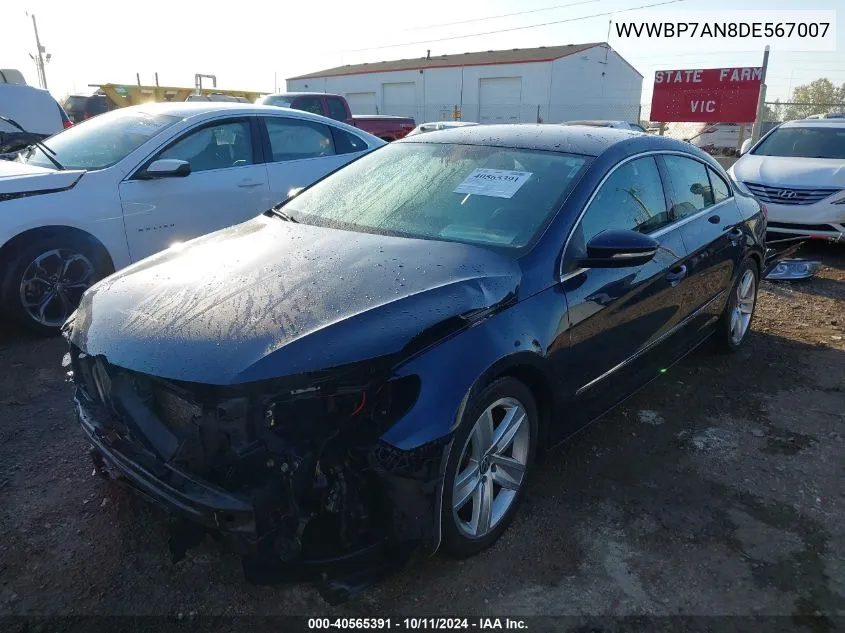 WVWBP7AN8DE567007 2013 Volkswagen Cc 2.0T Sport