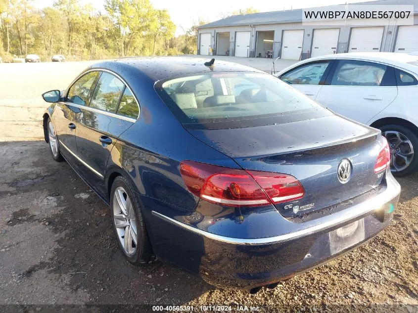 WVWBP7AN8DE567007 2013 Volkswagen Cc 2.0T Sport