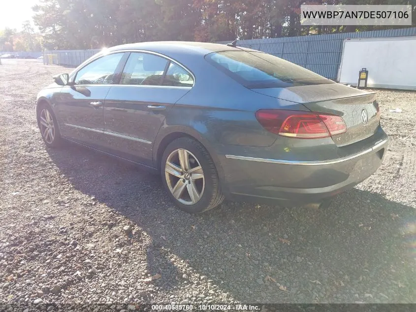 2013 Volkswagen Cc 2.0T Sport VIN: WVWBP7AN7DE507106 Lot: 40585760