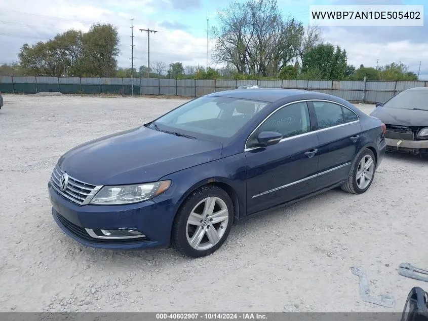 2013 Volkswagen Cc 2.0T Sport VIN: WVWBP7AN1DE505402 Lot: 40602907