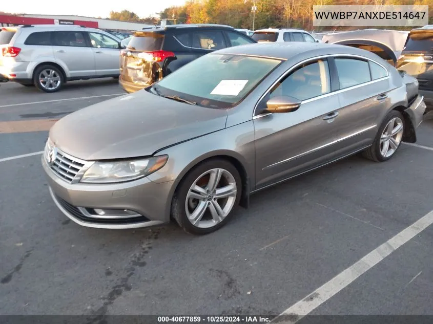 2013 Volkswagen Cc Sport VIN: WVWBP7ANXDE514647 Lot: 40677859