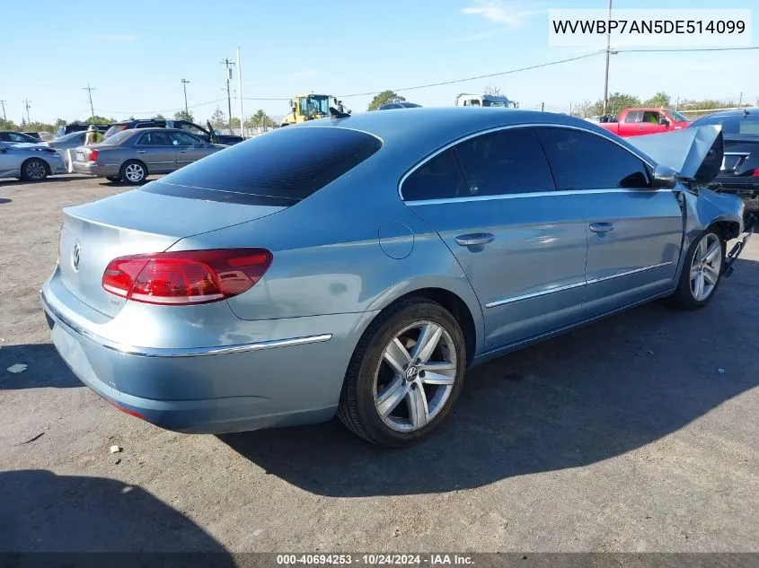 2013 Volkswagen Cc 2.0T Sport VIN: WVWBP7AN5DE514099 Lot: 40694253